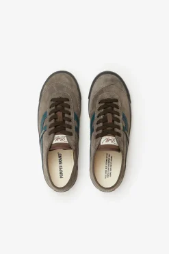New POMPEII BELL SUEDE CHARCOAL EMERALD