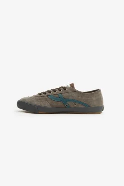 New POMPEII BELL SUEDE CHARCOAL EMERALD