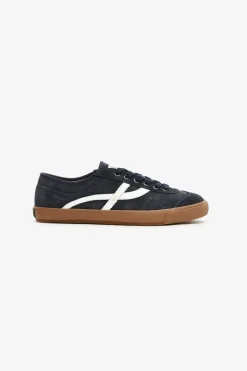Discount POMPEII BELL SUEDE NAVY CARAMEL