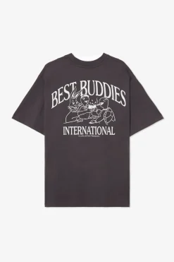Outlet POMPEII BEST BUDDIES CHARCOAL GREY TEE