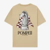 Outlet POMPEII CHESS ALMOND TEE