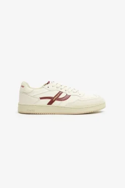 Clearance POMPEII ELAN PIPPA LEATHER ECRU BURGUNDY WO