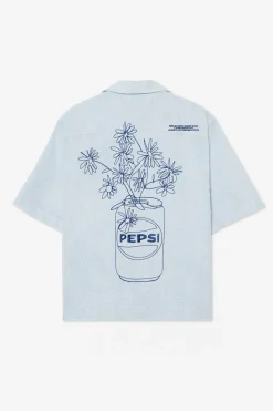 Clearance POMPEII ESSENTIALS CHECKED BLUE SHIRT
