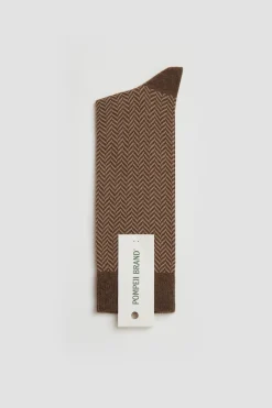 Hot POMPEII HERRINGBONE BROWN MELANGE