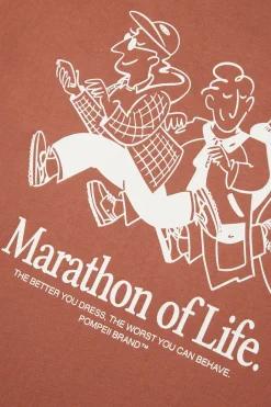 Hot POMPEII MARATHON OF LIFE RUST TEE