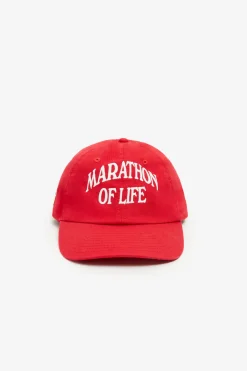 New POMPEII MARATHON RED TWILL CAP