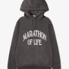 Cheap POMPEII MARATHON REGULAR CHARCOAL HOODIE
