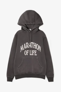 Cheap POMPEII MARATHON REGULAR CHARCOAL HOODIE