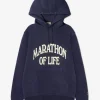 Best POMPEII MARATHON REGULAR NAVY HOODIE