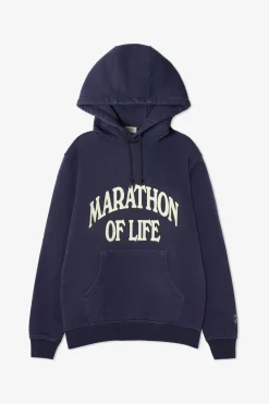 Best POMPEII MARATHON REGULAR NAVY HOODIE