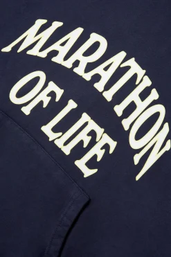 Best POMPEII MARATHON REGULAR NAVY HOODIE