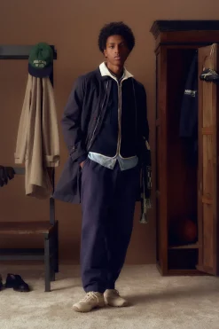 Online POMPEII NAVY COTTON MAC COAT