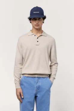 New POMPEII OYSTER KNITTED POLO