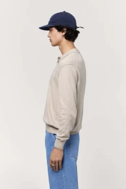 New POMPEII OYSTER KNITTED POLO