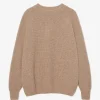 Cheap POMPEII RIBBED BEIGE WOOL KNIT SWEATER