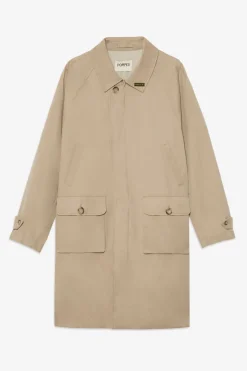 Clearance POMPEII SAND COTTON MAC COAT