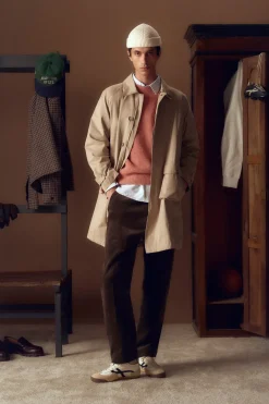 Clearance POMPEII SAND COTTON MAC COAT