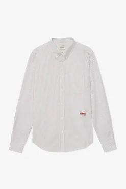 Cheap POMPEII STRIPE WINE OXFORD SHIRT