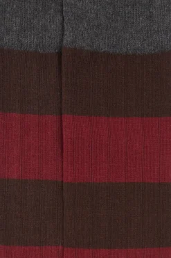 Fashion POMPEII STRIPES CACAO BURGUNDY