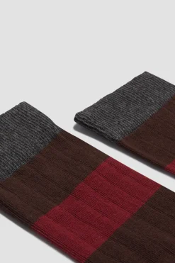 Fashion POMPEII STRIPES CACAO BURGUNDY